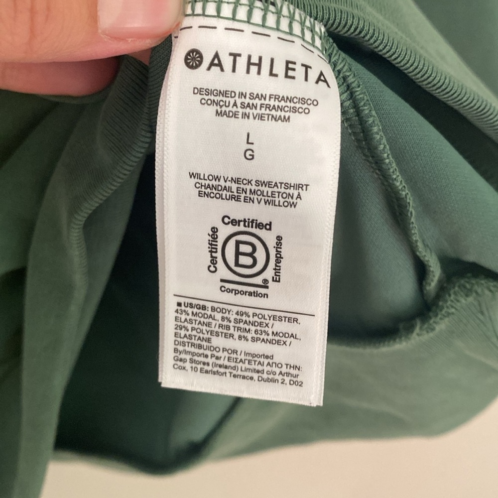 Athleta Willow v-neck sweatshirt - Picture 5 of 5